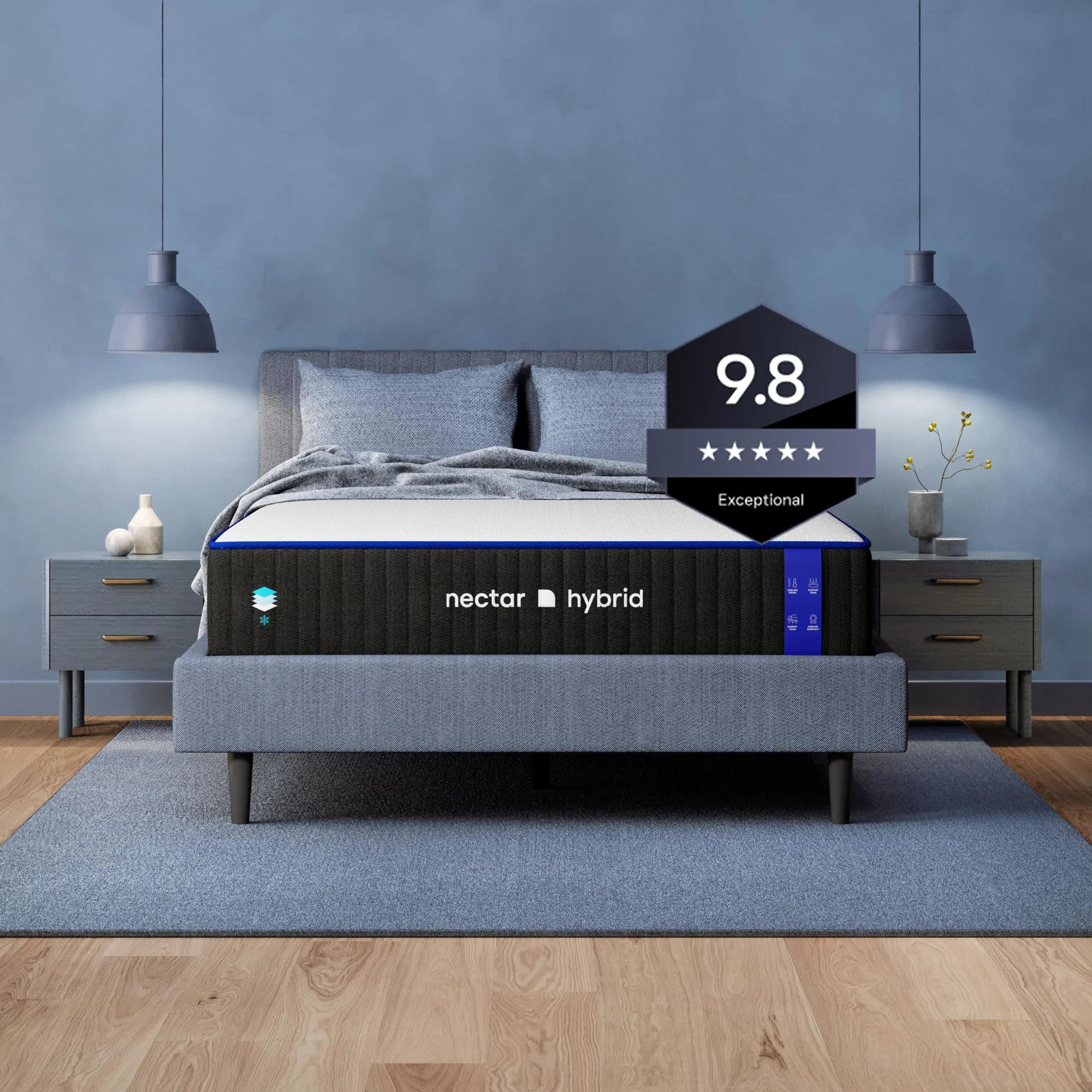 Nectar Hybrid Mattress in modern bedroom setting